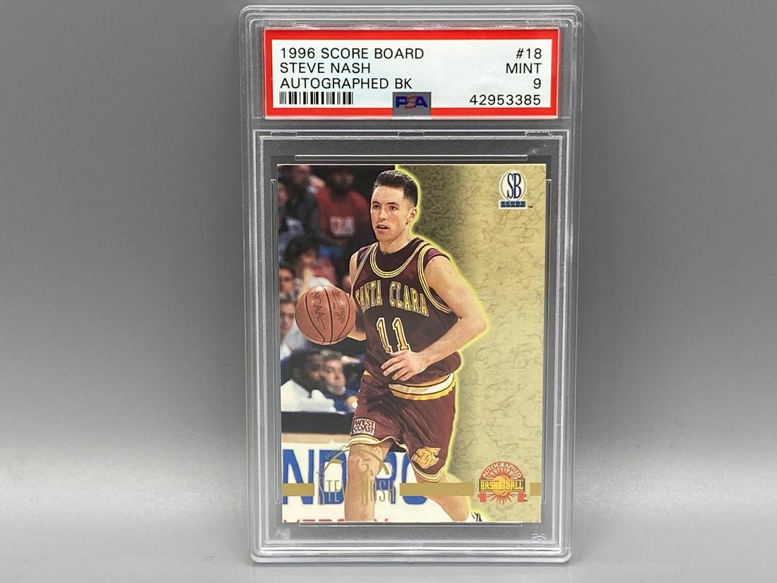 1996 Scoreboard Steve Nash #18 Rookie PSA 9 NM-MT: 1996 Scoreboard Steve Nash #18 Rookie PSA 9 NM-MT