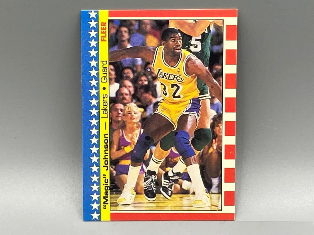 1987 Fleer Sticker Magic Johnson #1 HOF (1 of 2)