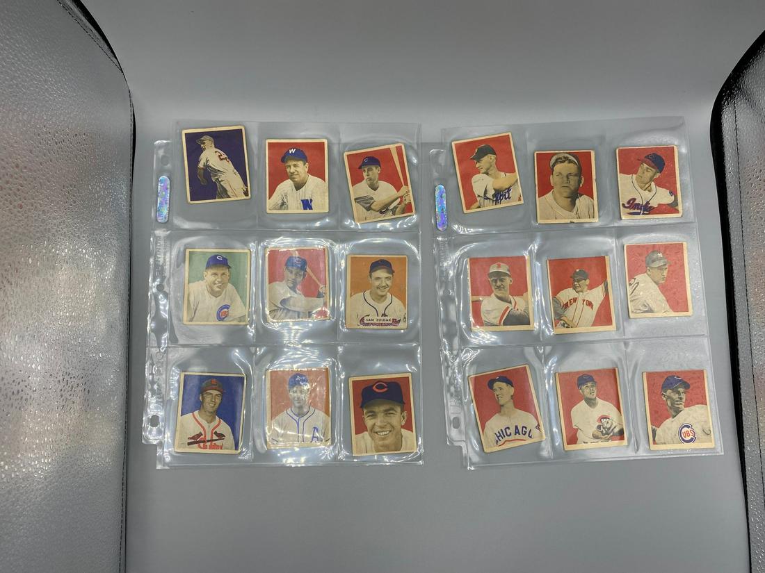 (18) 1949 Bowman Baseball Cards Various Grades (1 of 2)