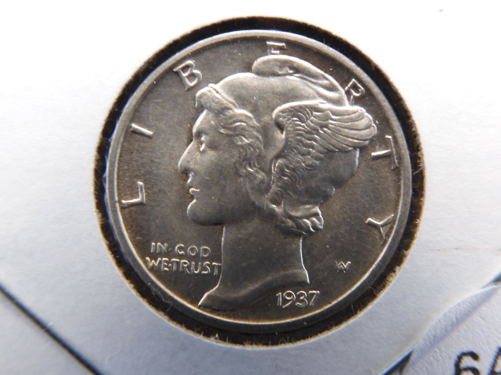 1937-D Mercury Dime. Choice BU with Full Split Bands. (1 of 3)