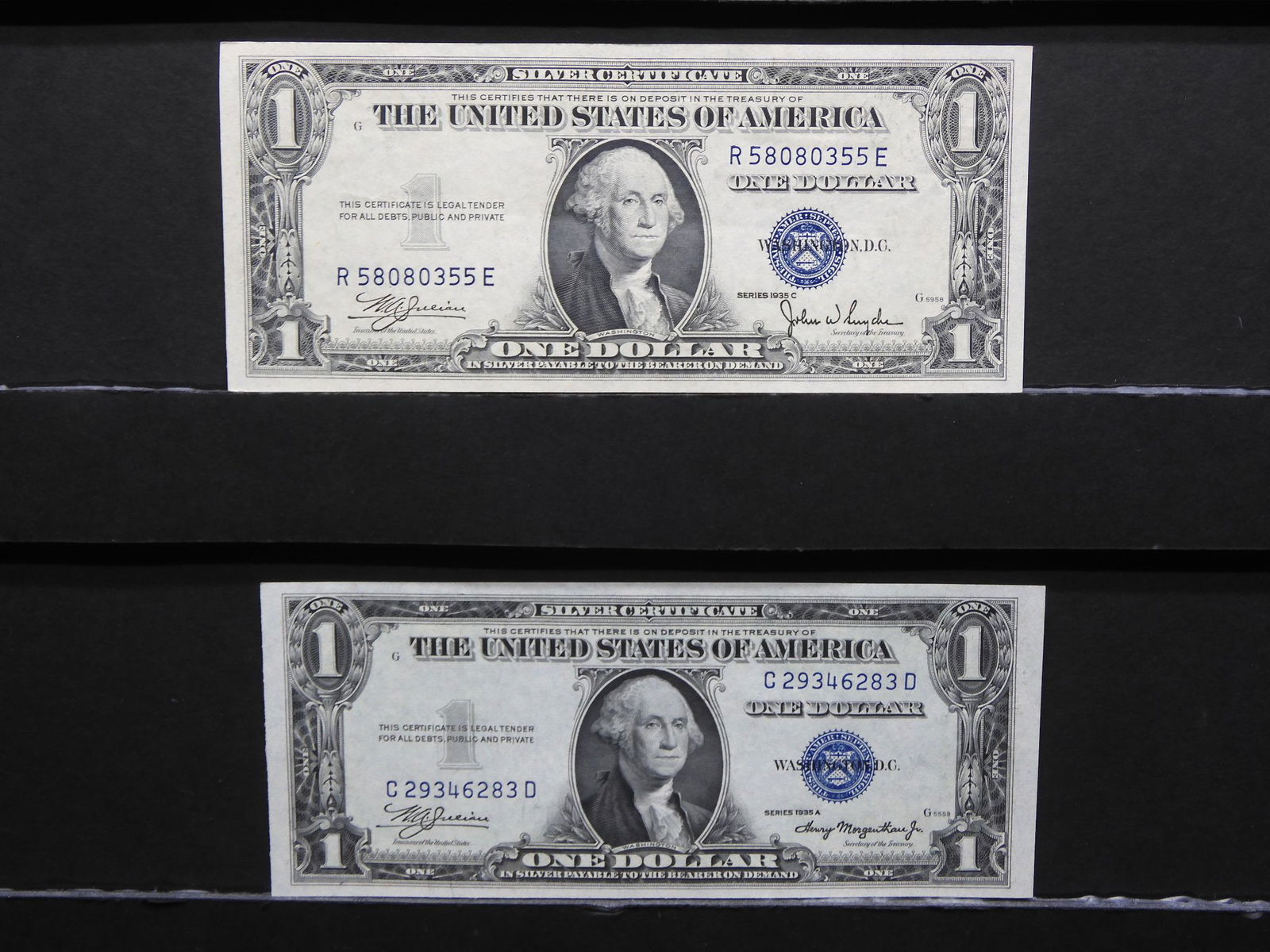 1935-A & 1935-C Silver Certificates CU (1 of 5)