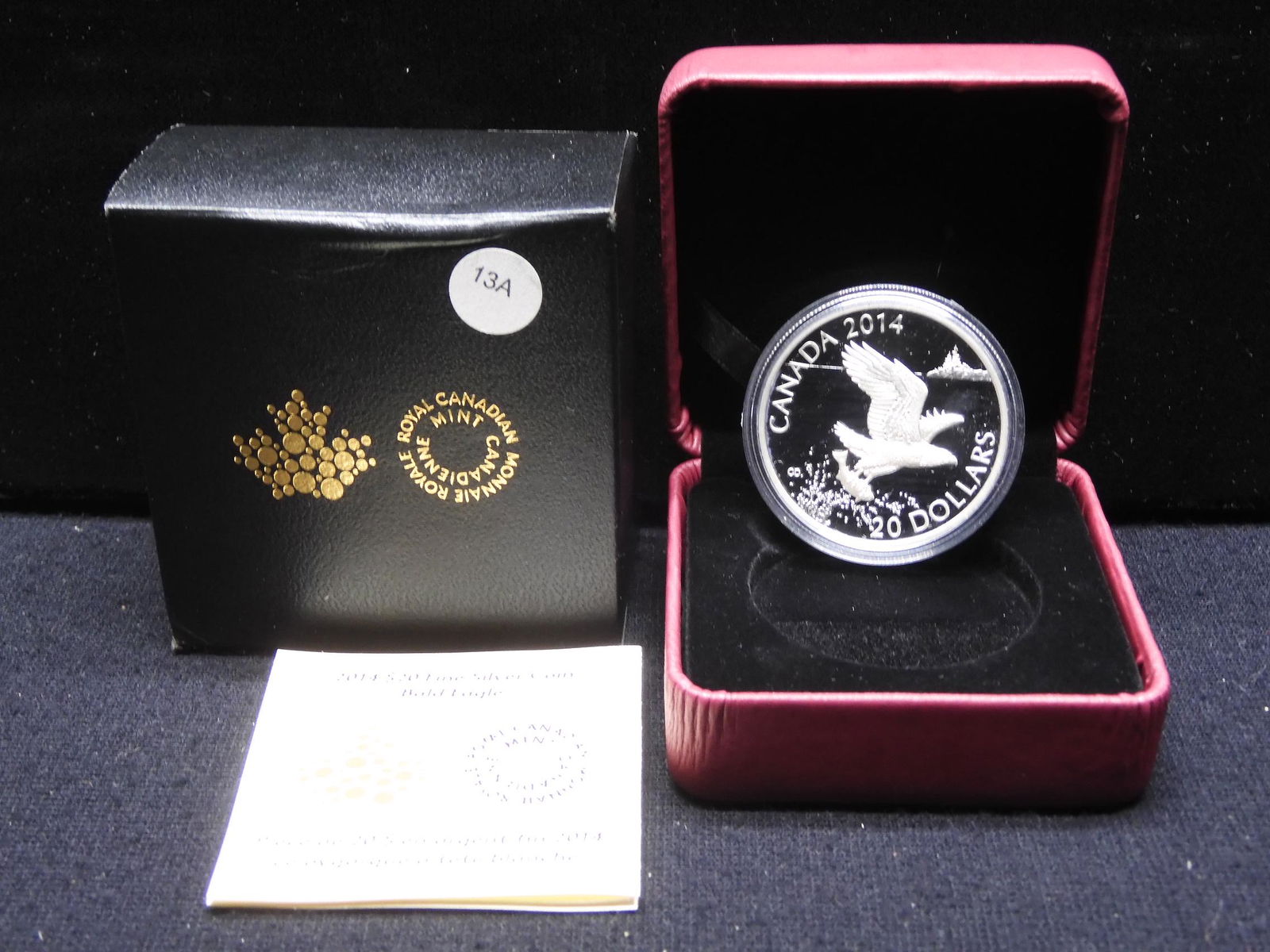 2014 Canada Bald Eagle .9999 silver $20 in original box (1 of 4)