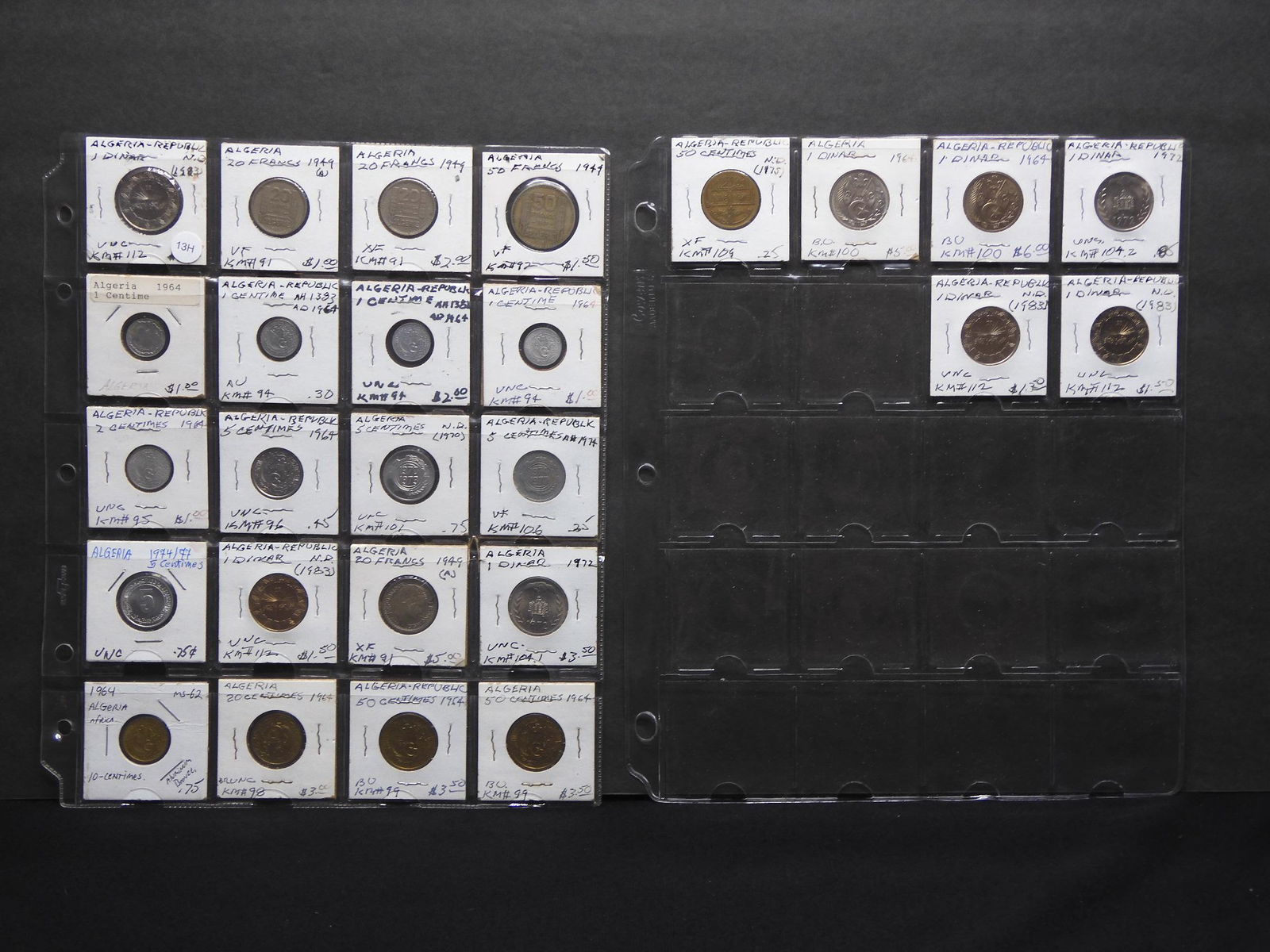 26 Carded Coins From Algeria Some Uncirculated (1 of 9)