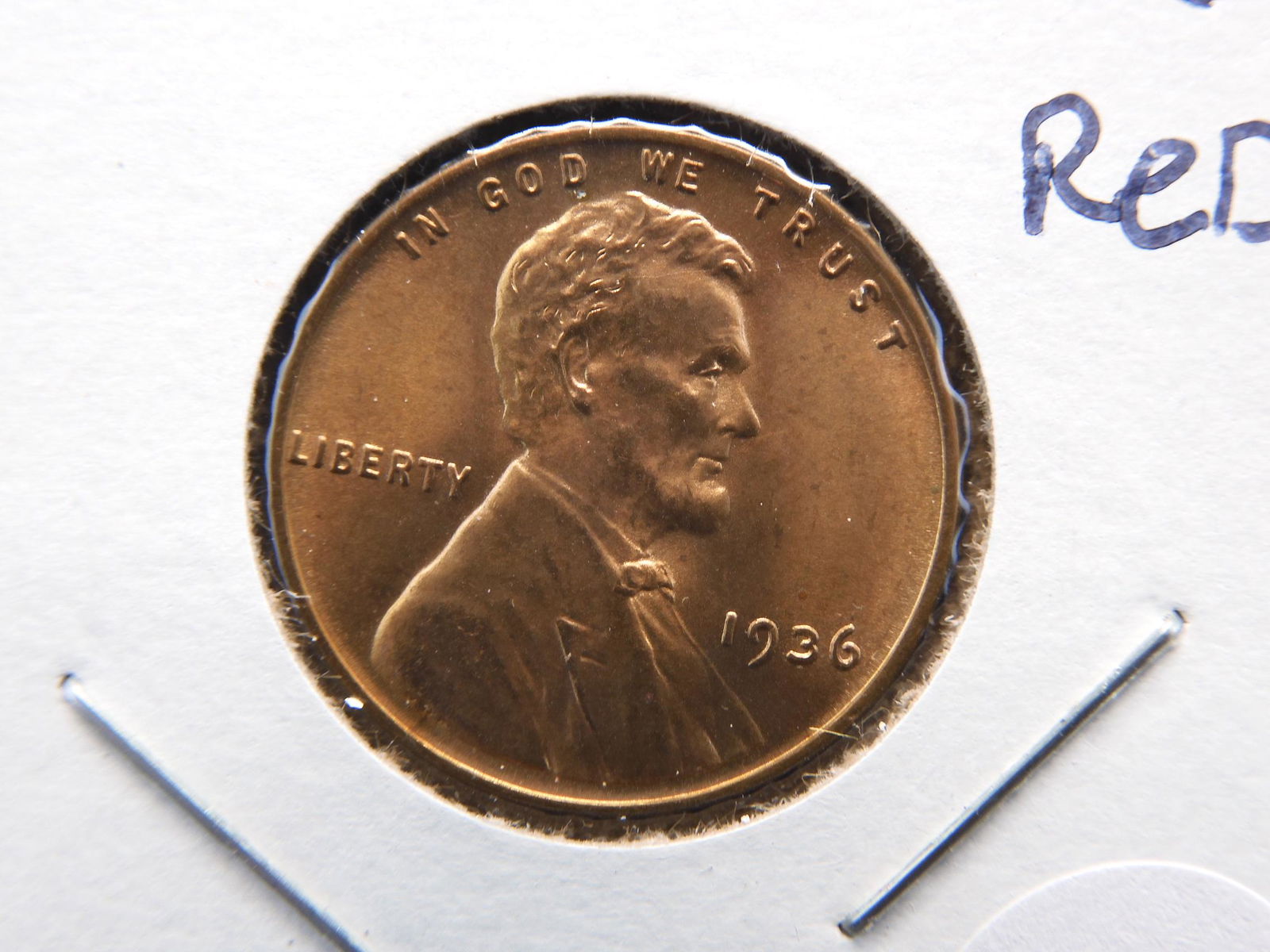 1936 Lincoln Cent. Super GEM Red BU. (1 of 3)