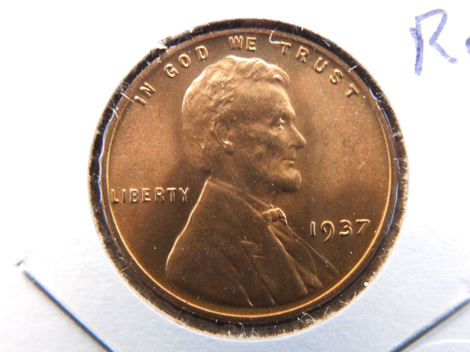 1937 Lincoln Cent. GEM Red BU. (1 of 3)