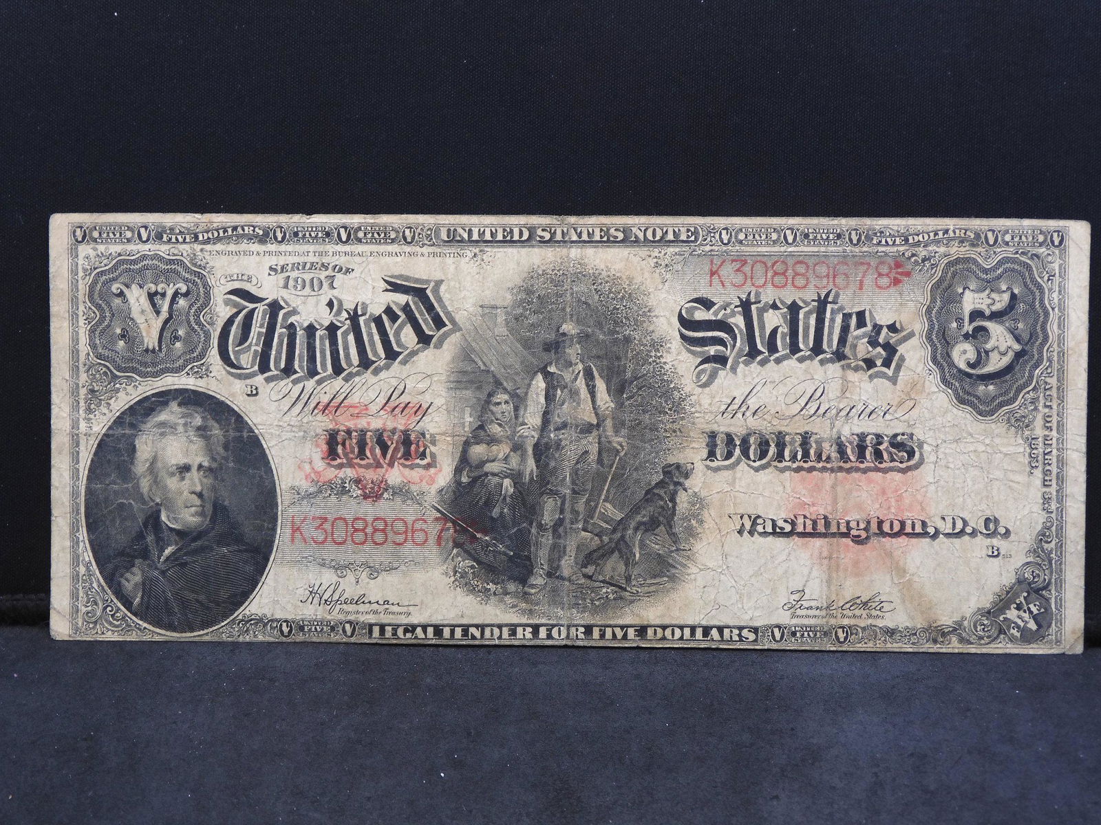 1907 US Note—Wood Chopper. Fine. (1 of 3)