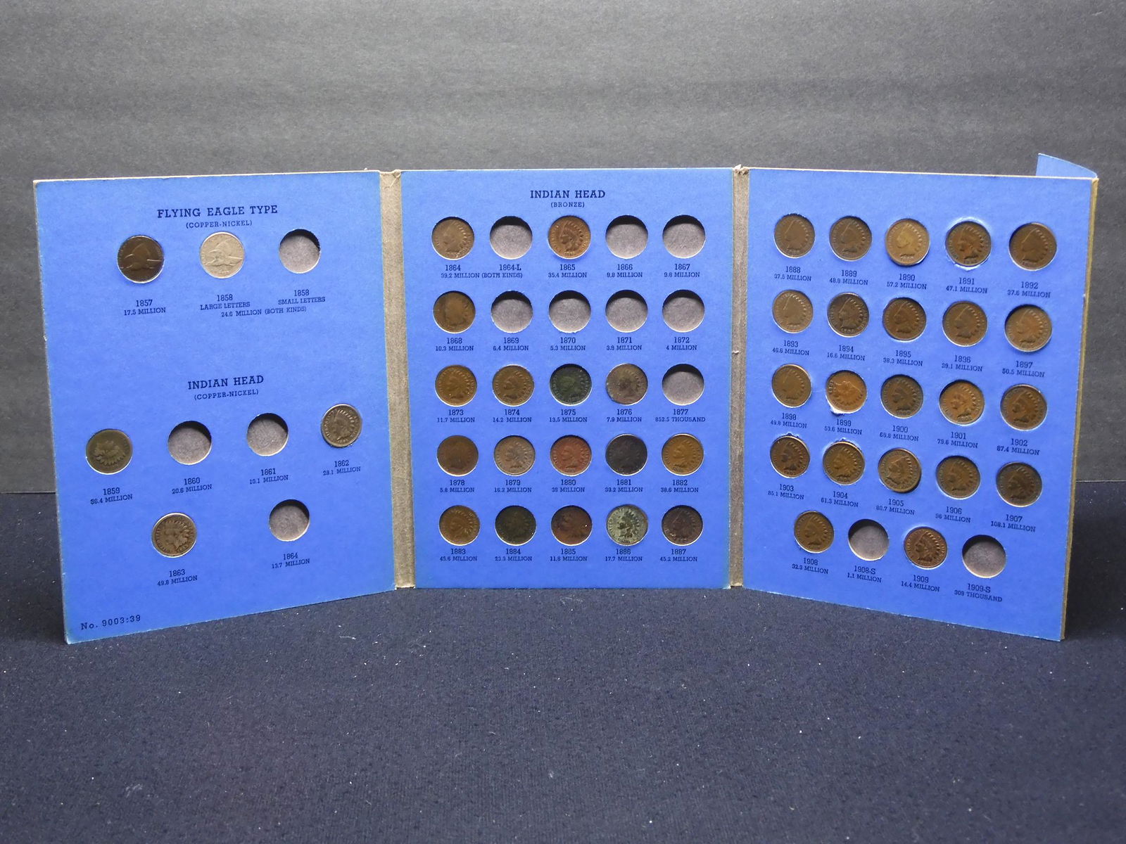 1857-1909 Nearly Complete Indian Head Penny (1 of 7)