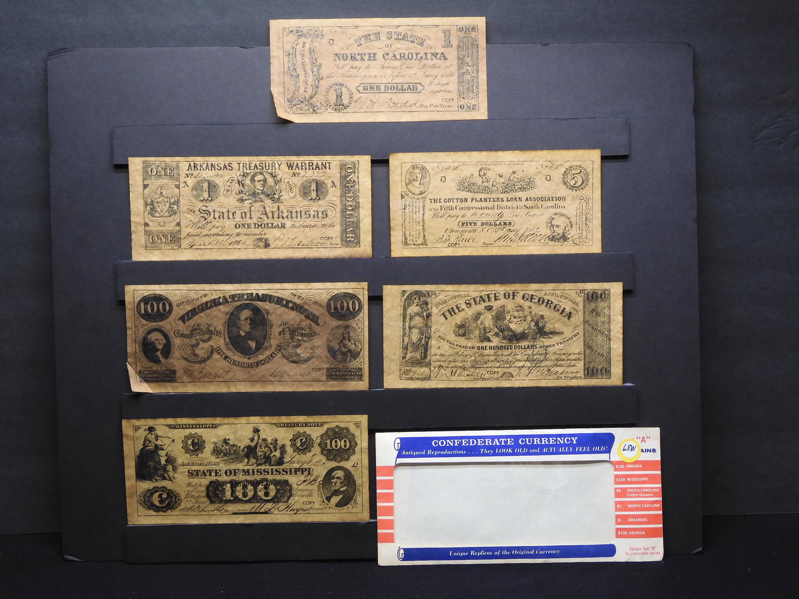 Confederate Currency - Antique Reproduction Collection : Confederate Currency - Antique Reproduction Collection