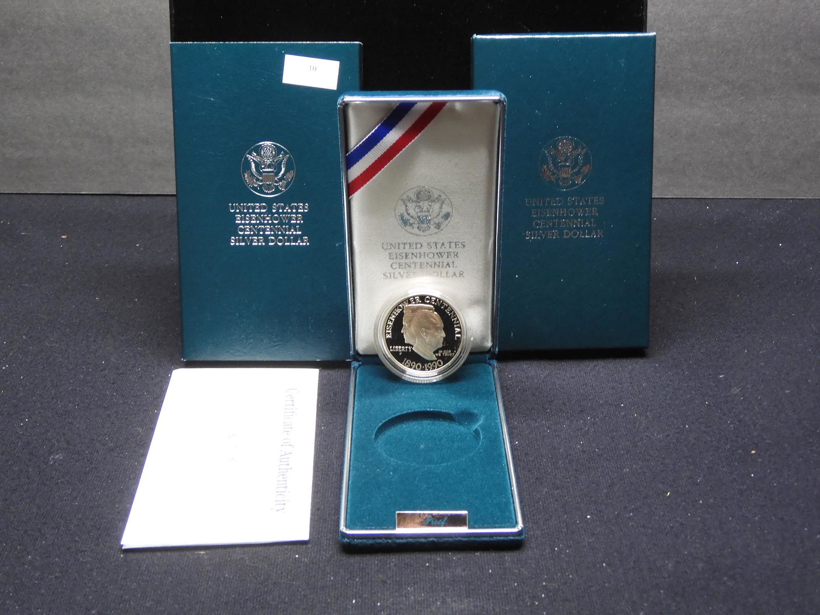 1990-P U.S. Eisenhower Ike Proof Silver Dollar OGP (1 of 4)