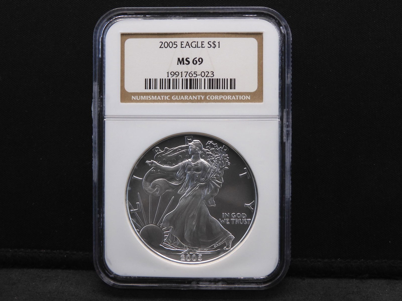 2005 NGC MS69 American 1 Oz. Silver Eagle (1 of 4)