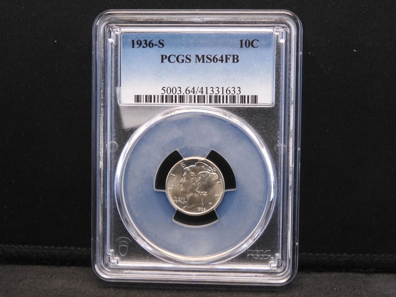 1936-S PCGS MS64 FB Mercury Silver Dime (1 of 4)