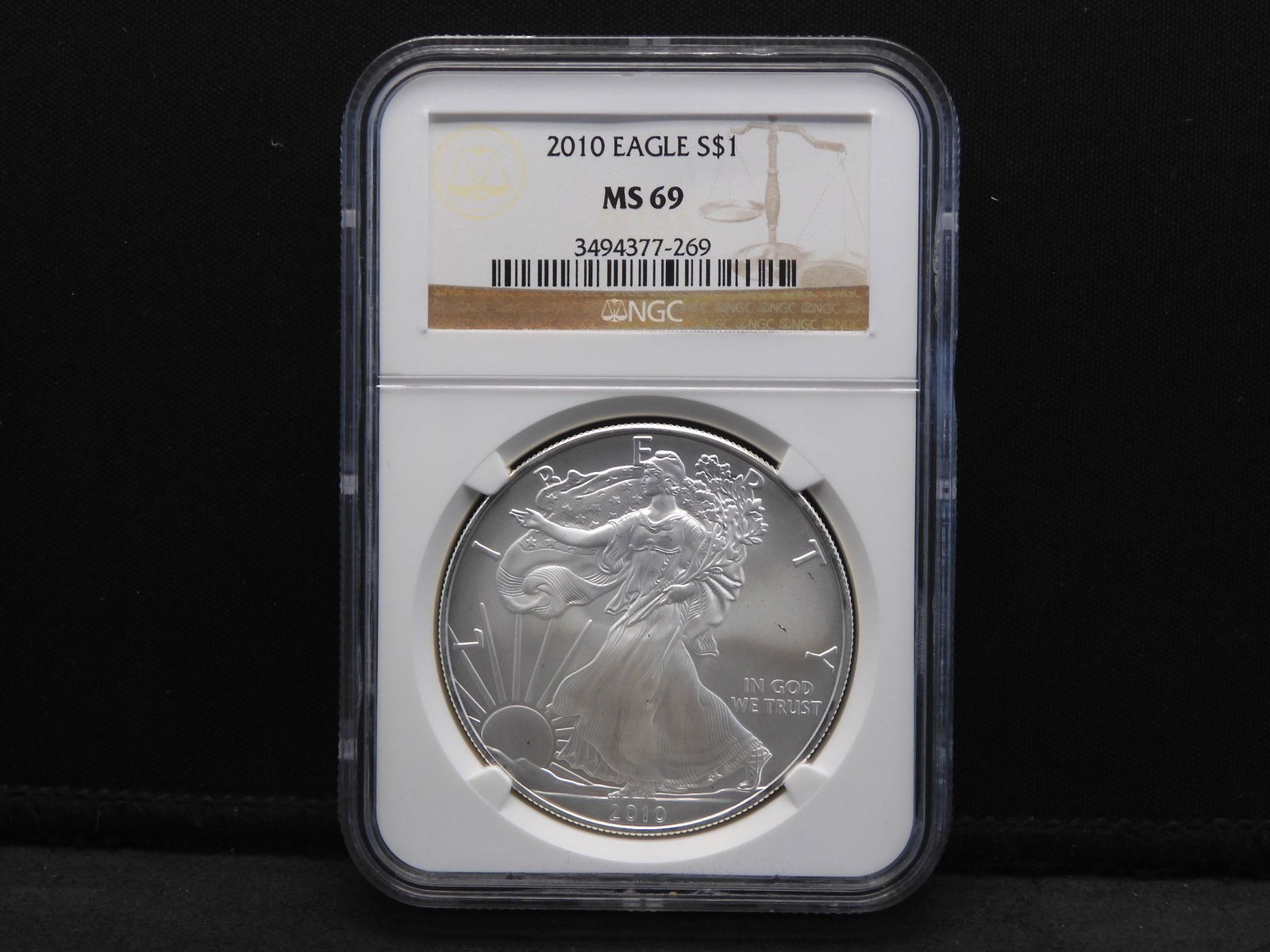 2010 NGC MS69 American 1 Oz. Silver Eagle (1 of 4)