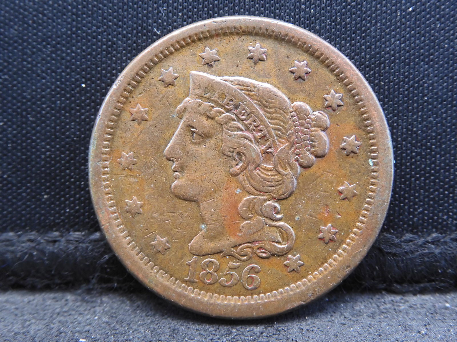 1856 Braided Hair Large Cent - XF Condition (1 of 2)