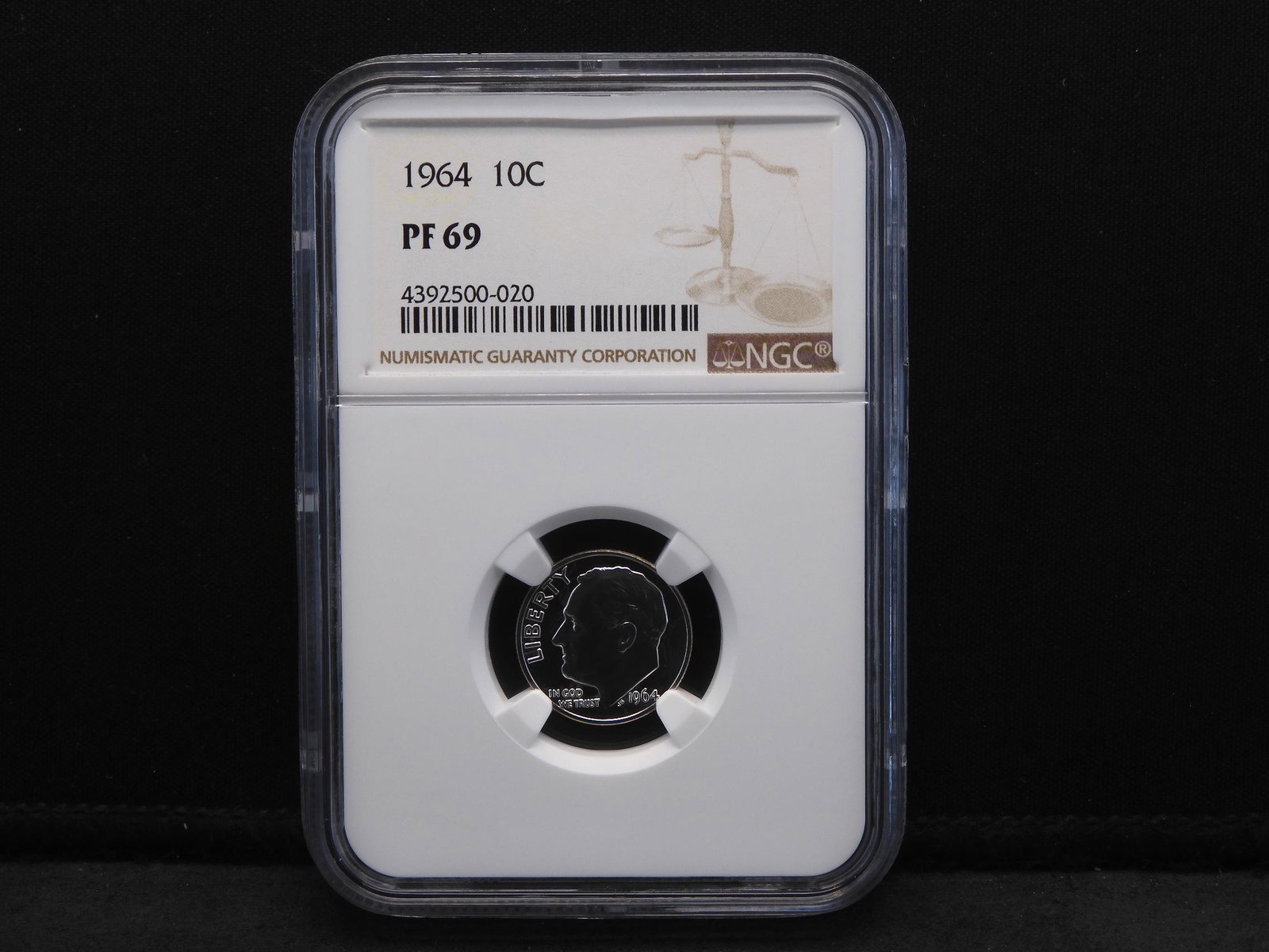 1964 NGC PF69 Roosevelt Silver Dime - Shiny &: 1964 NGC PF69 Roosevelt Silver Dime - Shiny & Beautiful!