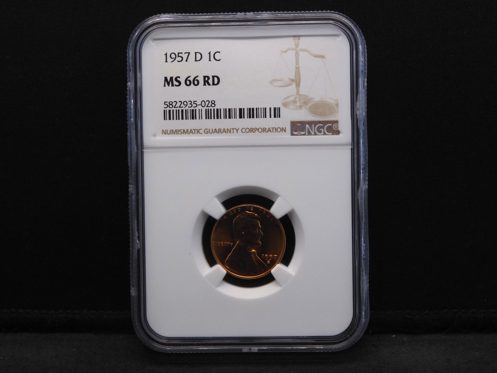 1957-D NGC MS66 RD Lincoln Wheat Cent (1 of 4)