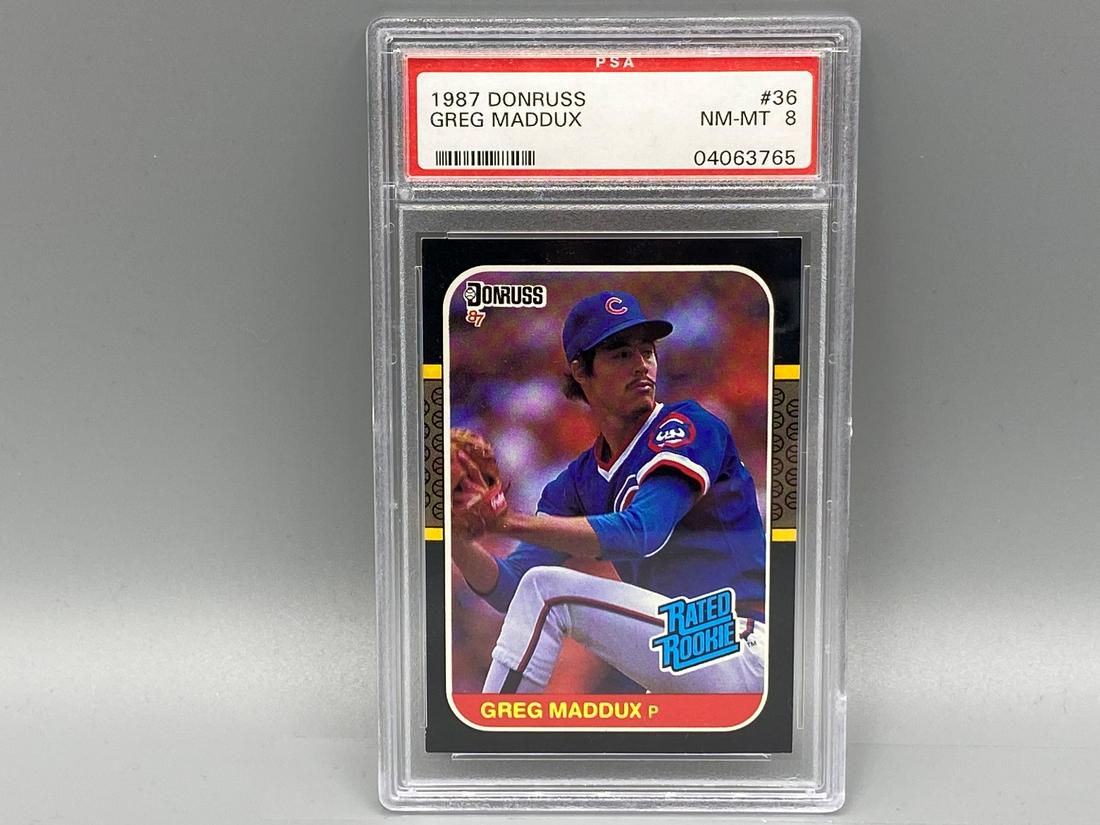 1987 Donruss Greg Maddux #36 PSA 8 NM-MT (1 of 2)