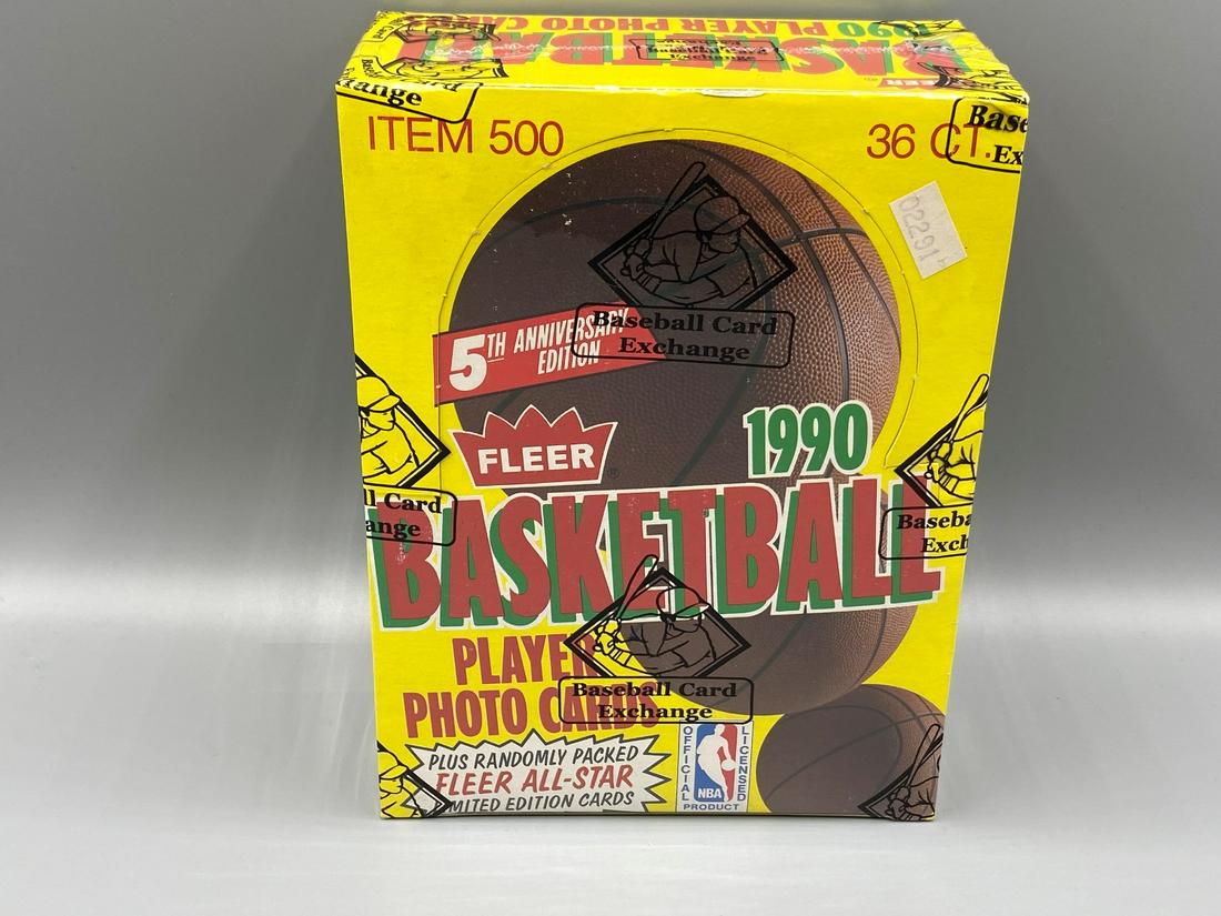 1990 Fleer Basketball Wax Box BBCE Wrapped (1 of 2)