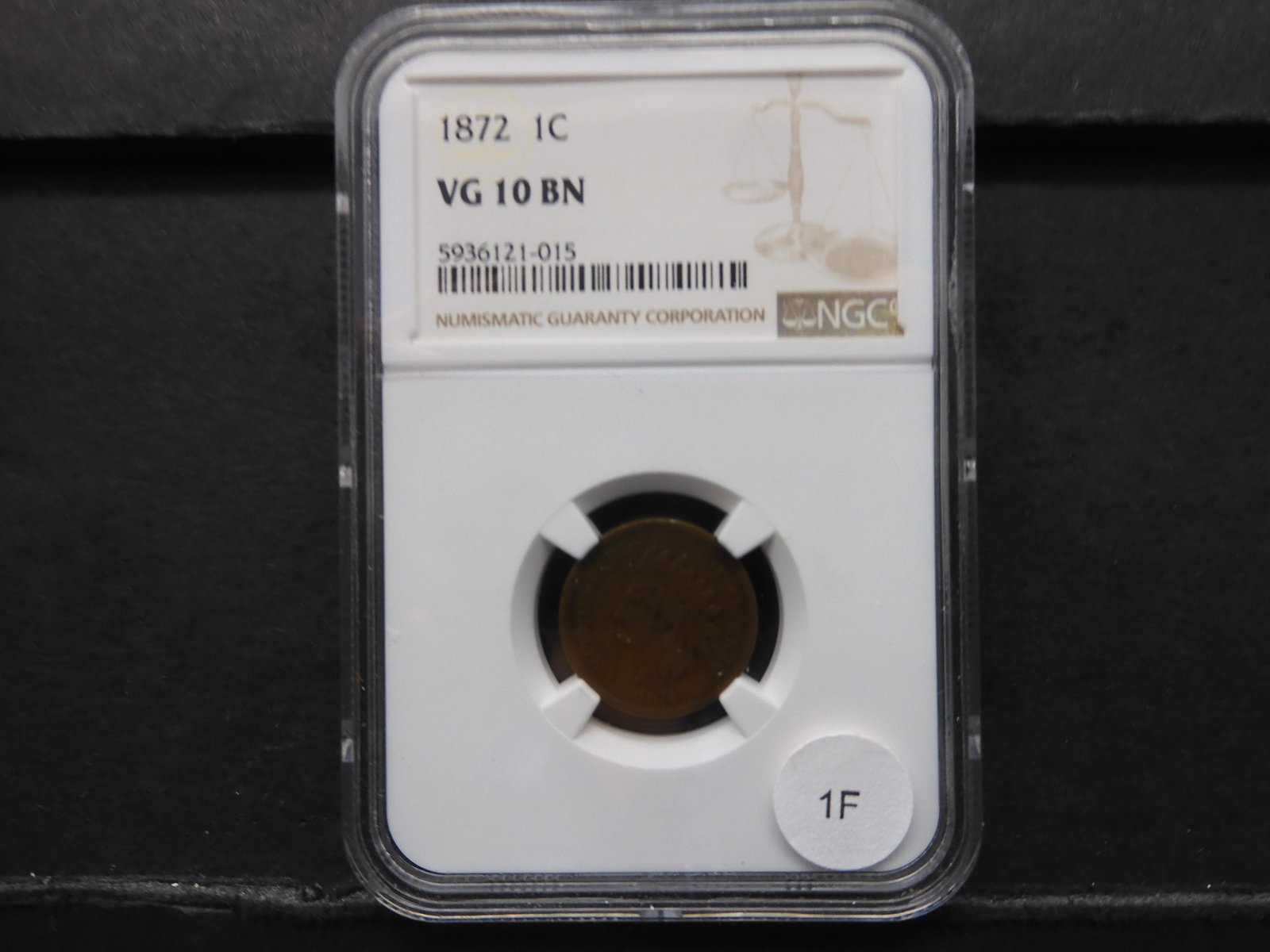 NGC 1872 Indian Head 1C VG 10 BN (shallow "N"?) (1 of 4)