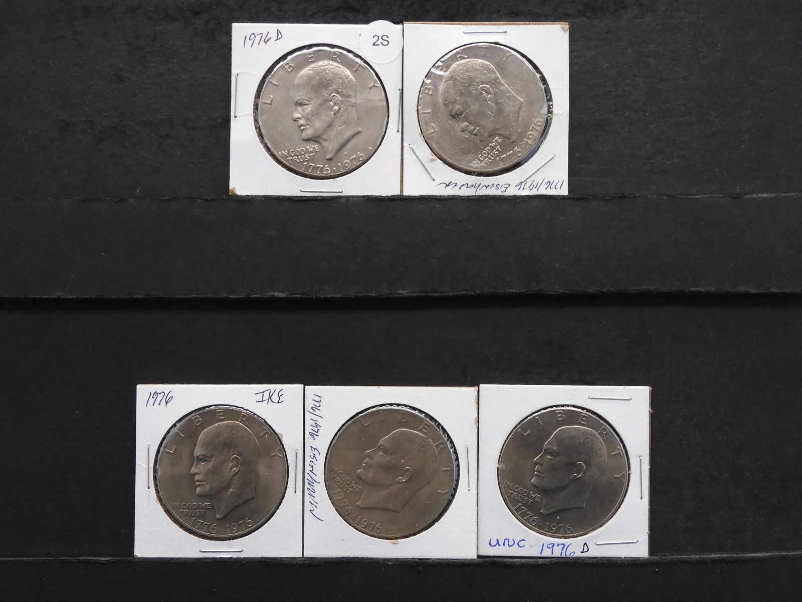 2-1976-D & 3-1976 Bicentennial Ike Dollars (1 of 5)