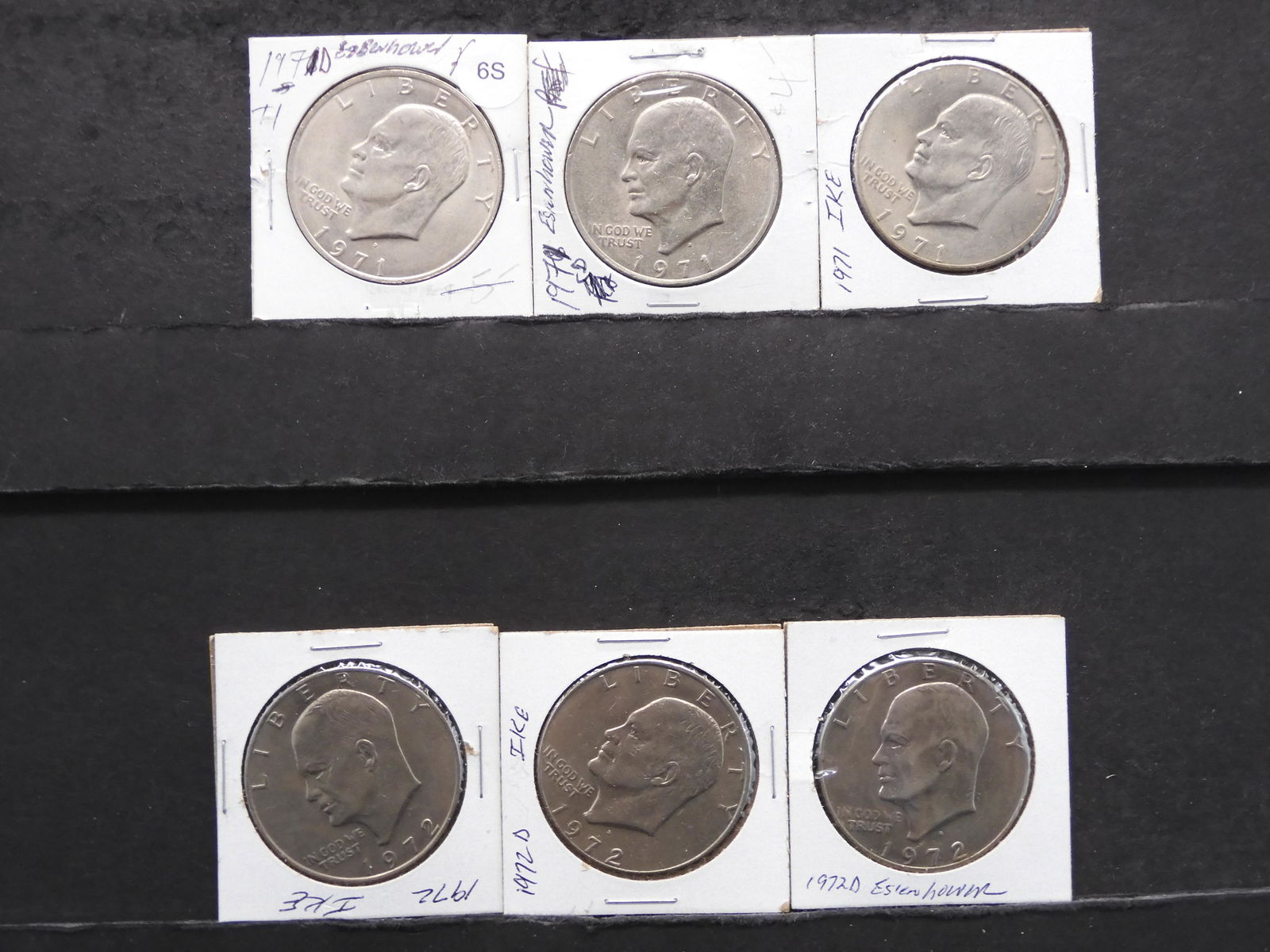 2-1971-D, 1-1971, 2-1972-D & 1-1971 Ike Dollars (1 of 5)