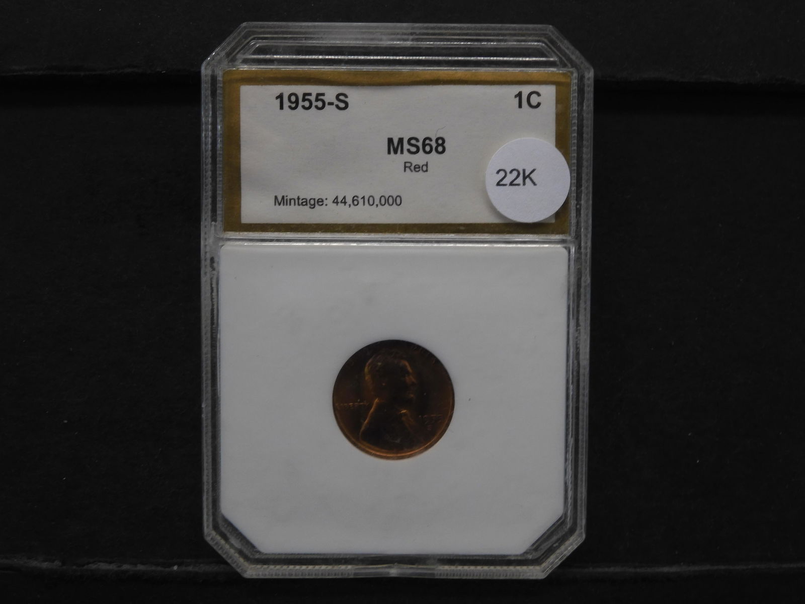 1955-S Lincoln Cent PCI MS68 Red (1 of 4)