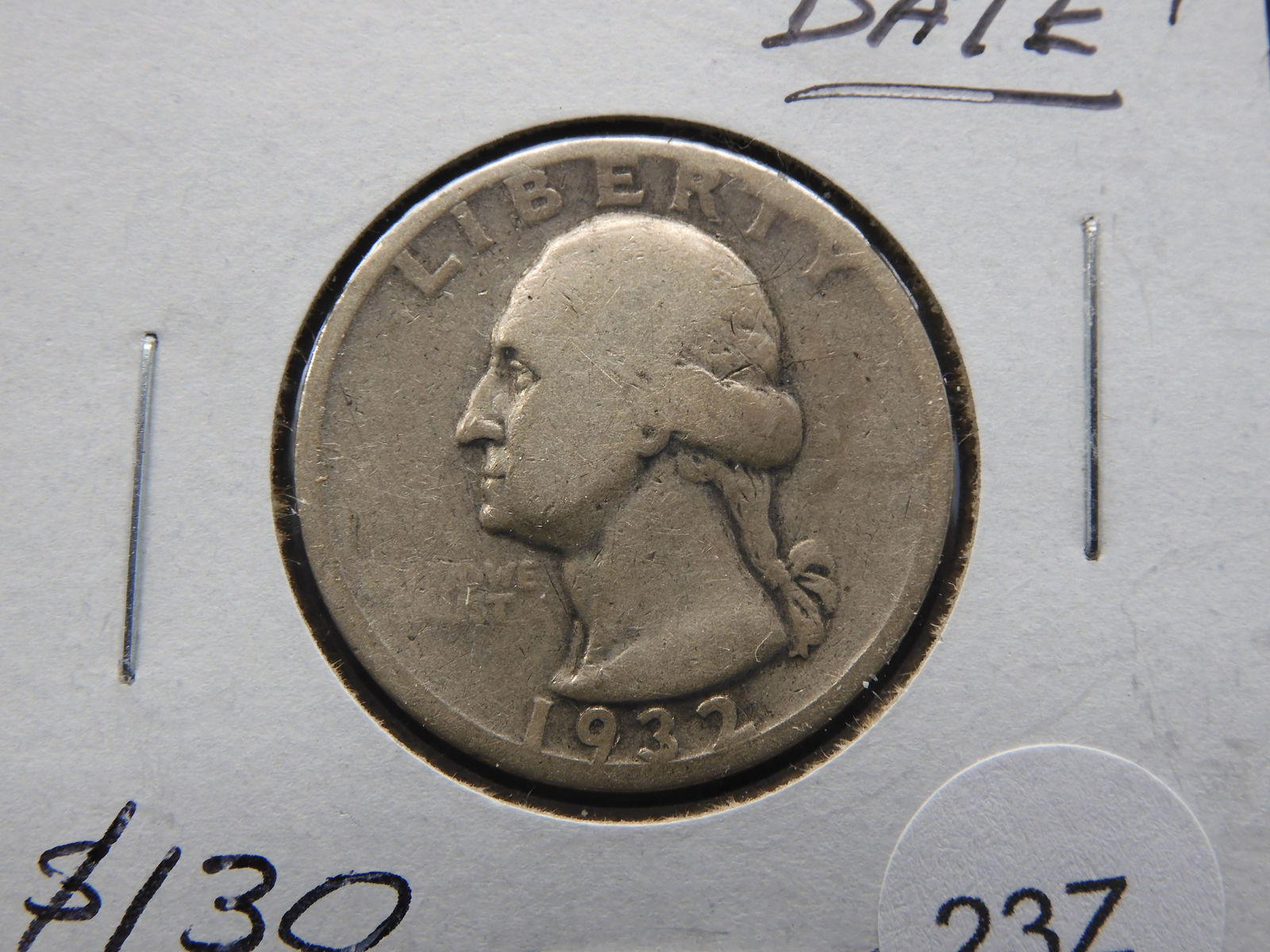 1932-D…"THE KEY DATE" WASHINGTON QUARTER (1 of 3)