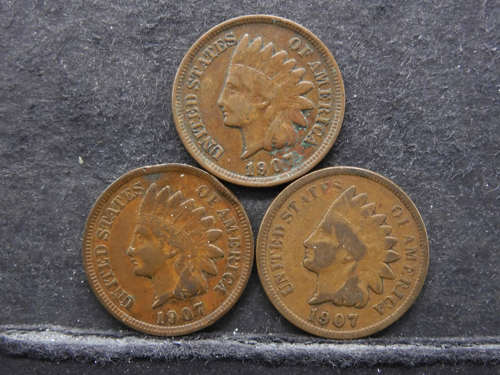 3-1907 Indian Head Cents (1 of 2)