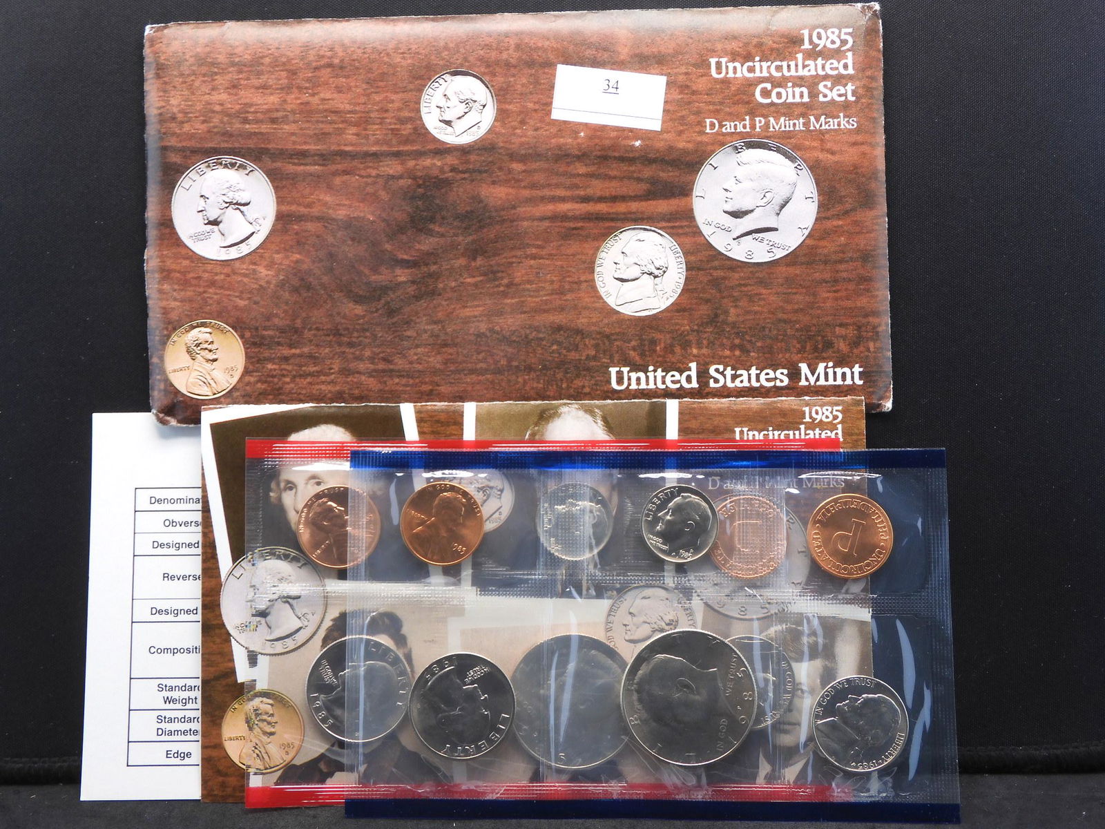 1985 U.S. Uncirculated P & D Mint Set OGP (1 of 6)