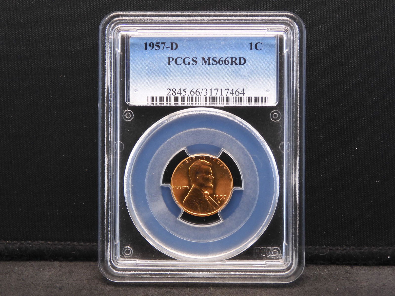 1957-D PCGS MS66 RD Lincoln Wheat Cent (1 of 4)