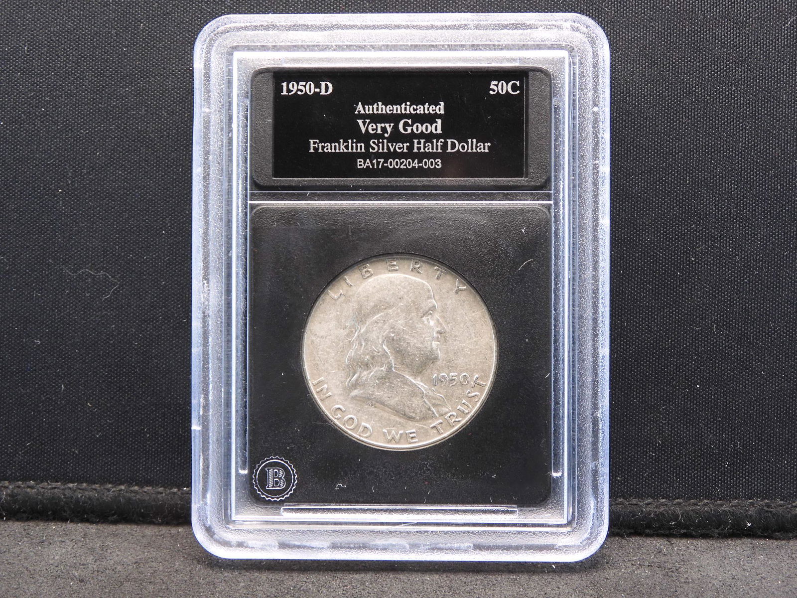 1950-D Franklin Silver Half Dollar - Very Good! (1 of 4)