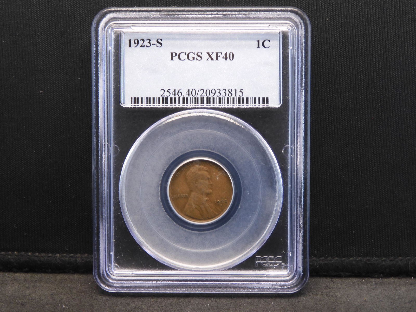 1923-S PCGS XF40 Lincoln Wheat Cent (1 of 4)