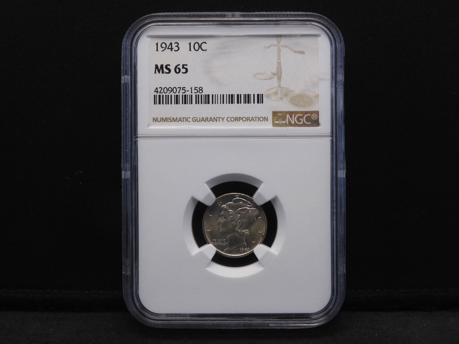 1943 NGC MS65 Mercury Silver Dime (1 of 4)