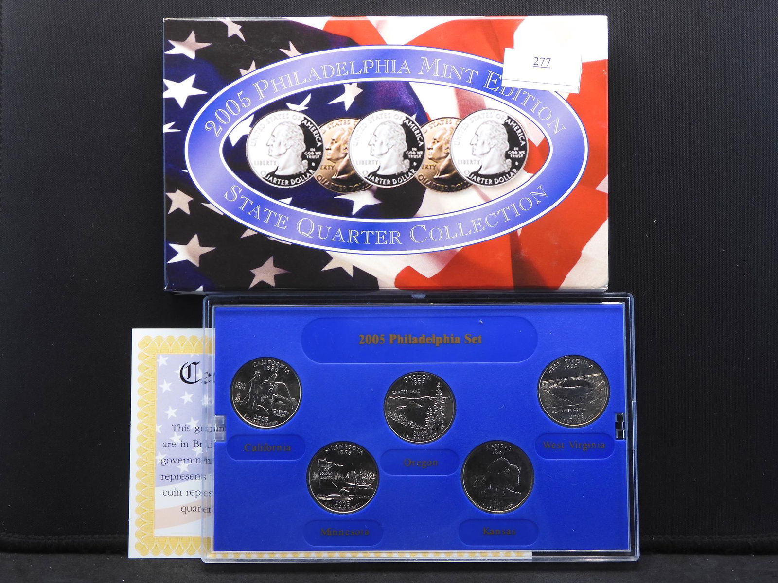 2005-P Philadelphia Mint Statehood 5 Quarter Set w/ Box (1 of 4)