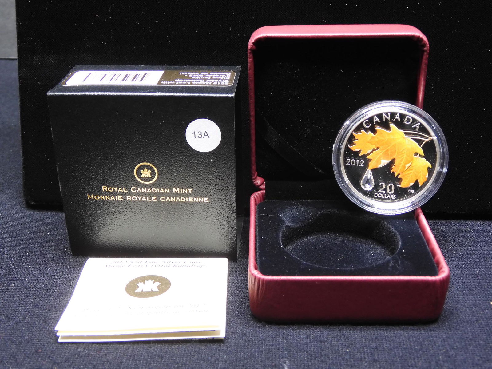2013 Canada $20.9999 silver Maple Leaf with crystal in (1 of 4)