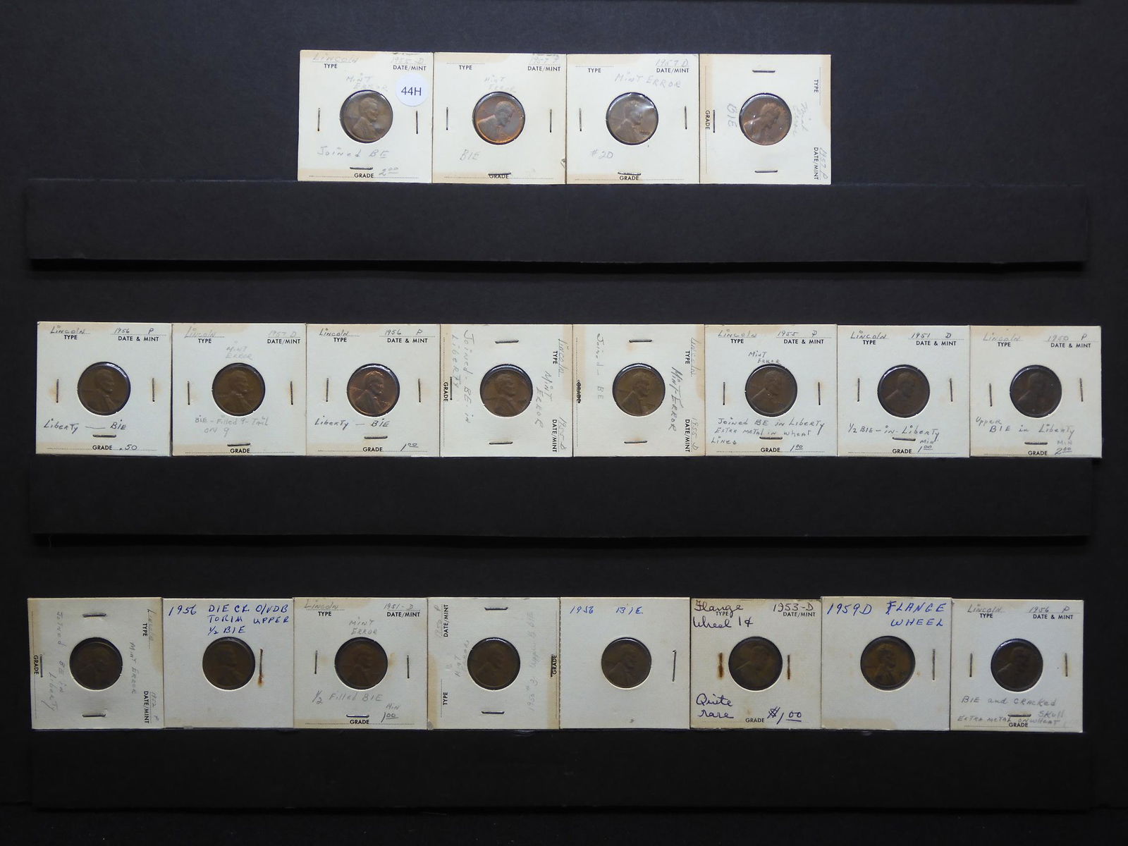 20 Lincoln Cents All Marked With Errors (1 of 12)