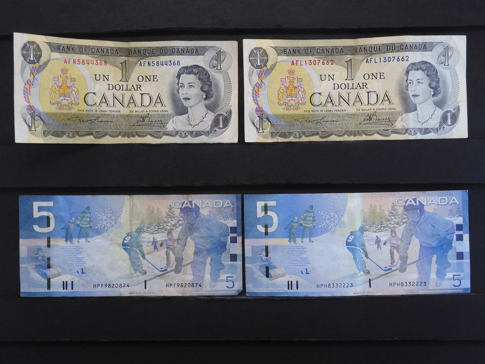 2006 & 2010 Canadian Five Dollar Notes & 2-1973 (1 of 5)