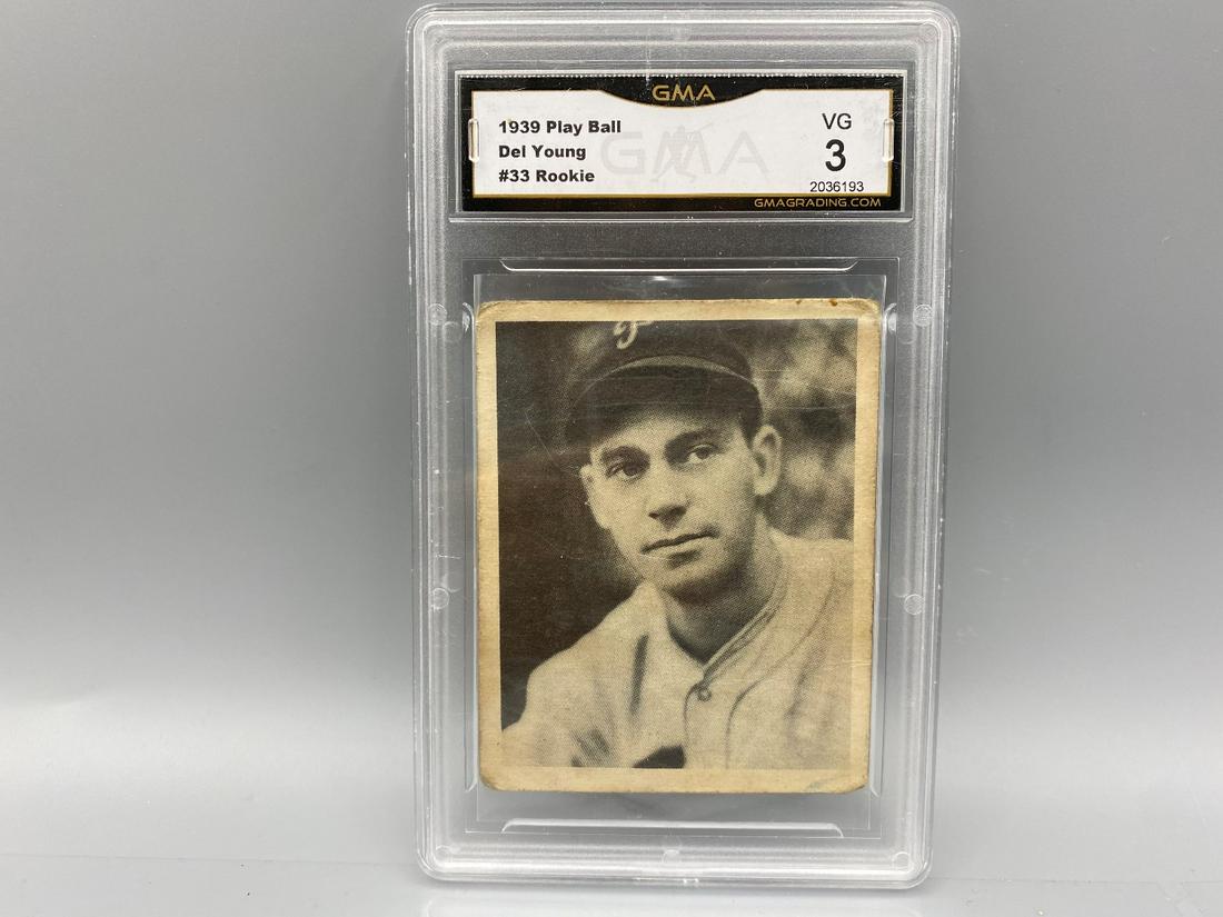 1939 Play Ball Del Young RC #33 GMA 3: 1939 Play Ball Del Young RC #33 GMA 3