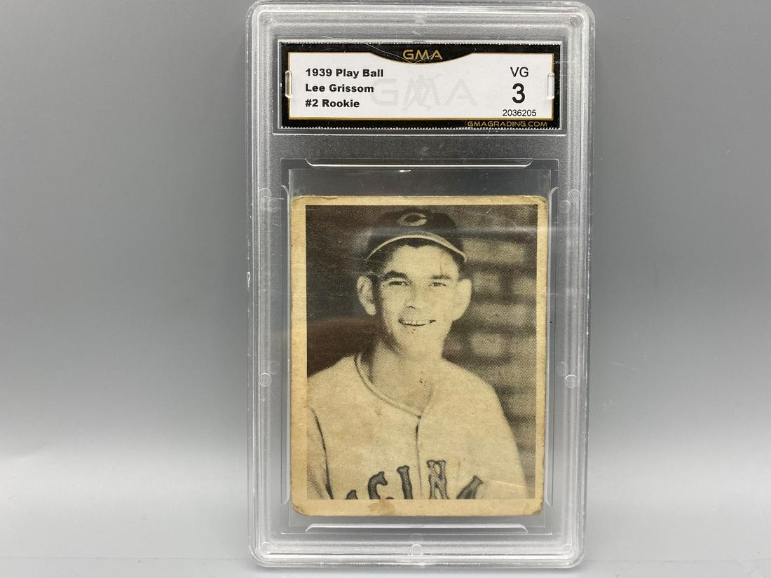 1939 Play Ball Lee Grissom RC #2 GMA 3 (1 of 2)