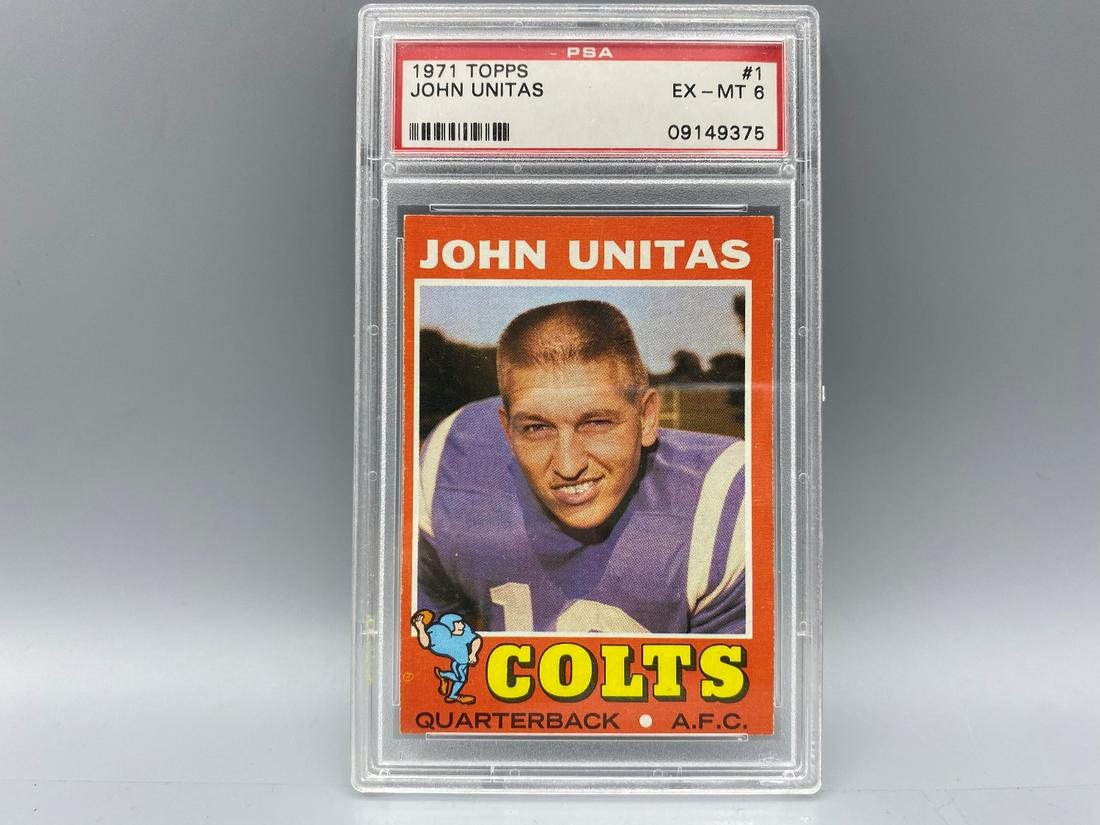 1971 Topps Johnny Unitas #1 PSA 6 (1 of 2)