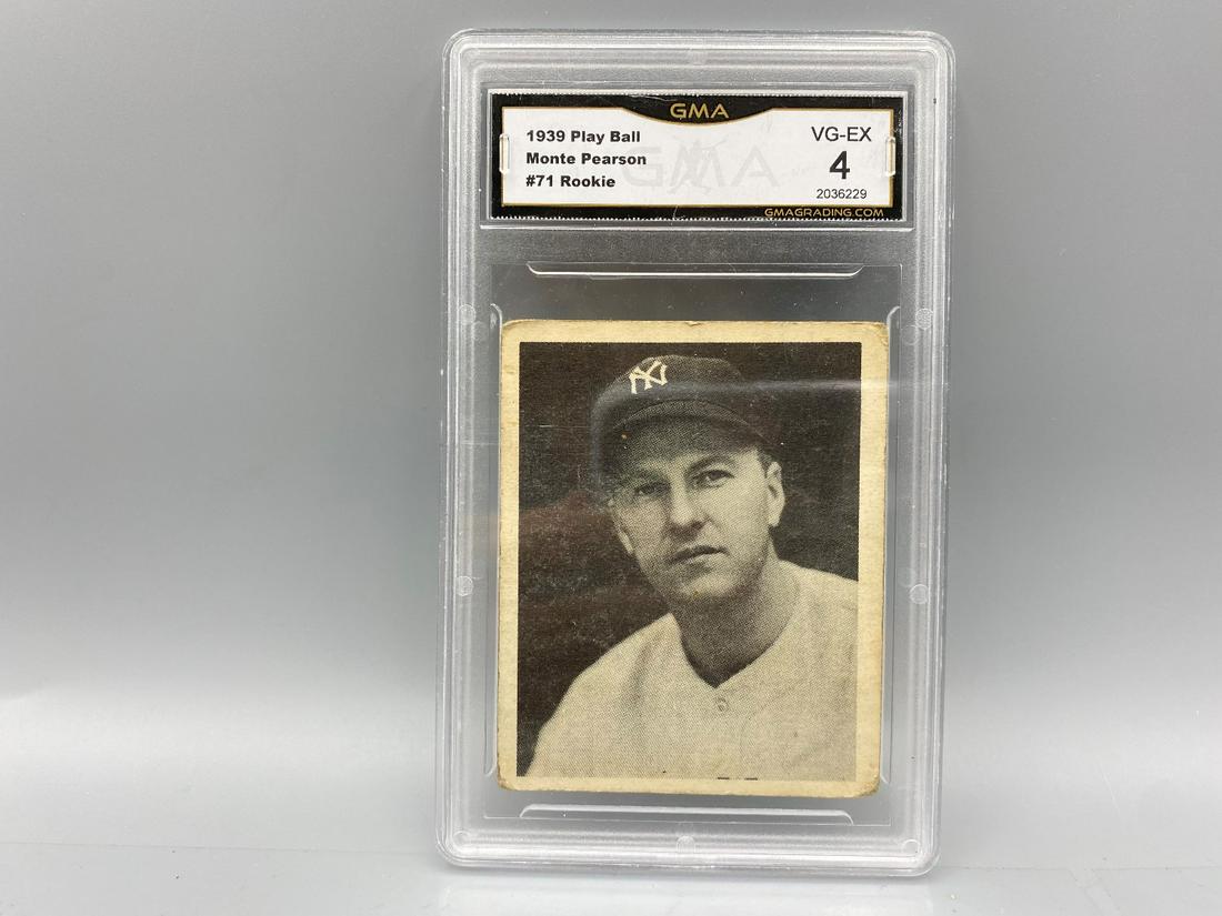 1939 Play Ball Monte Pearson RC #71 GMA 4 (1 of 2)