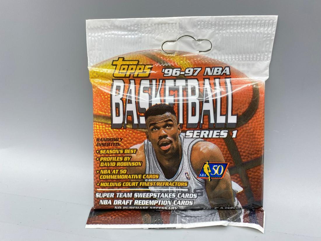 1996-97 Topps Basketball Series 1 Unopened Cello Pack - (1 of 2)