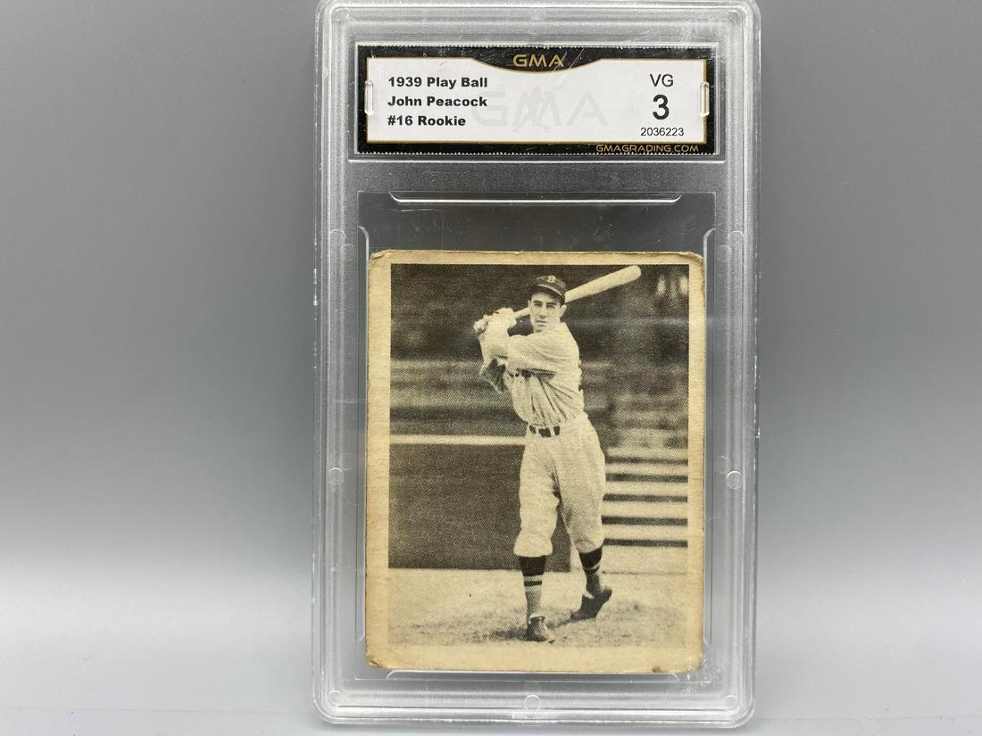 1939 Play Ball John Peacock RC #16 GMA 3 (1 of 2)