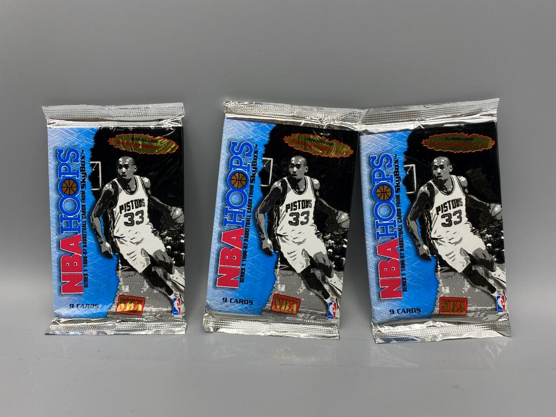 1996-97 NBA Hoops Basketball Series 1 Unopened Pack Lot (1 of 2)
