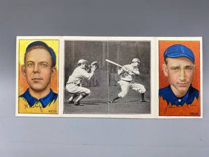 1911 T202 Hassan Triple Folder Tom Jones at Bat, John: 1911 T202 Hassan Triple Folder Tom Jones at Bat, John McLean, Harry Gaspar