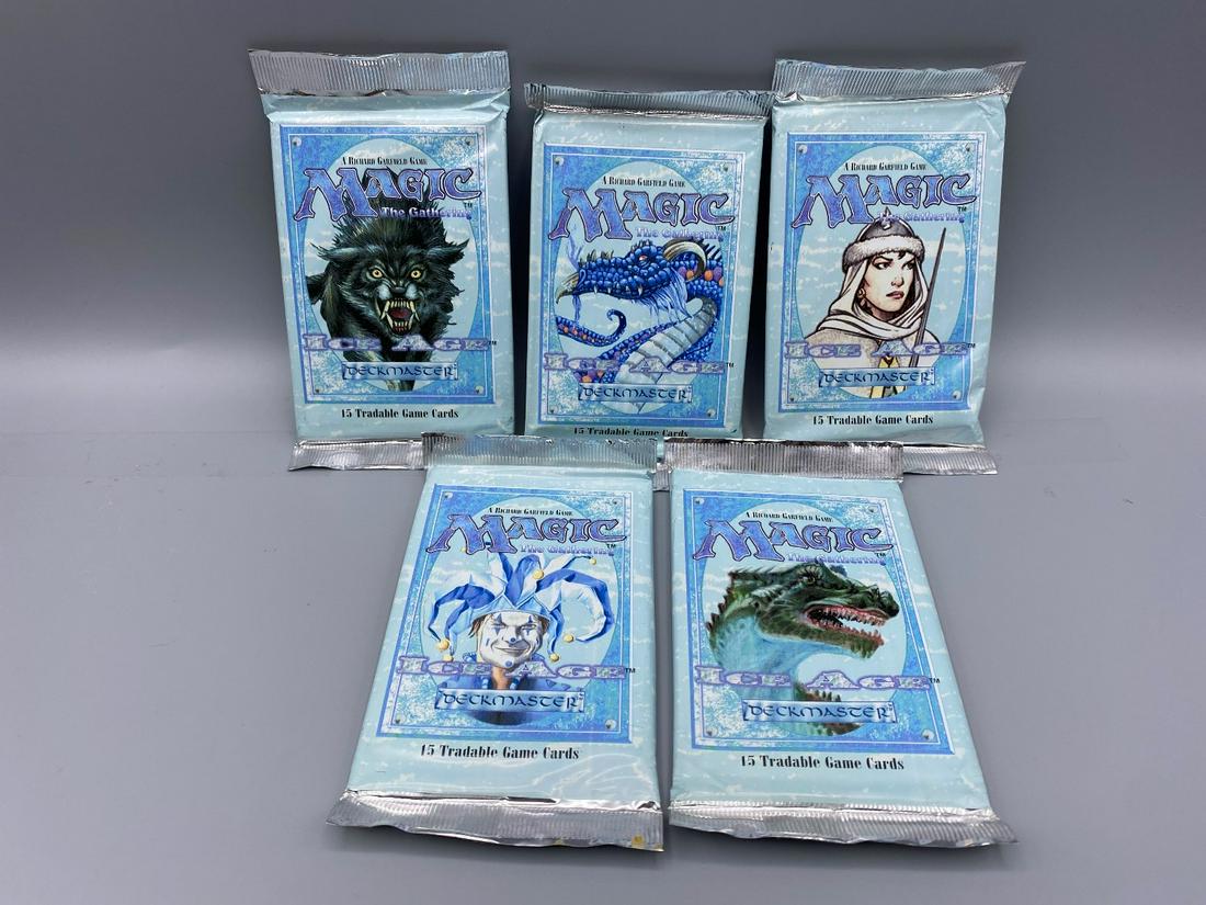 Magic the Gathering Ice Age Lot of 5 Unopened Packs (1 of 2)
