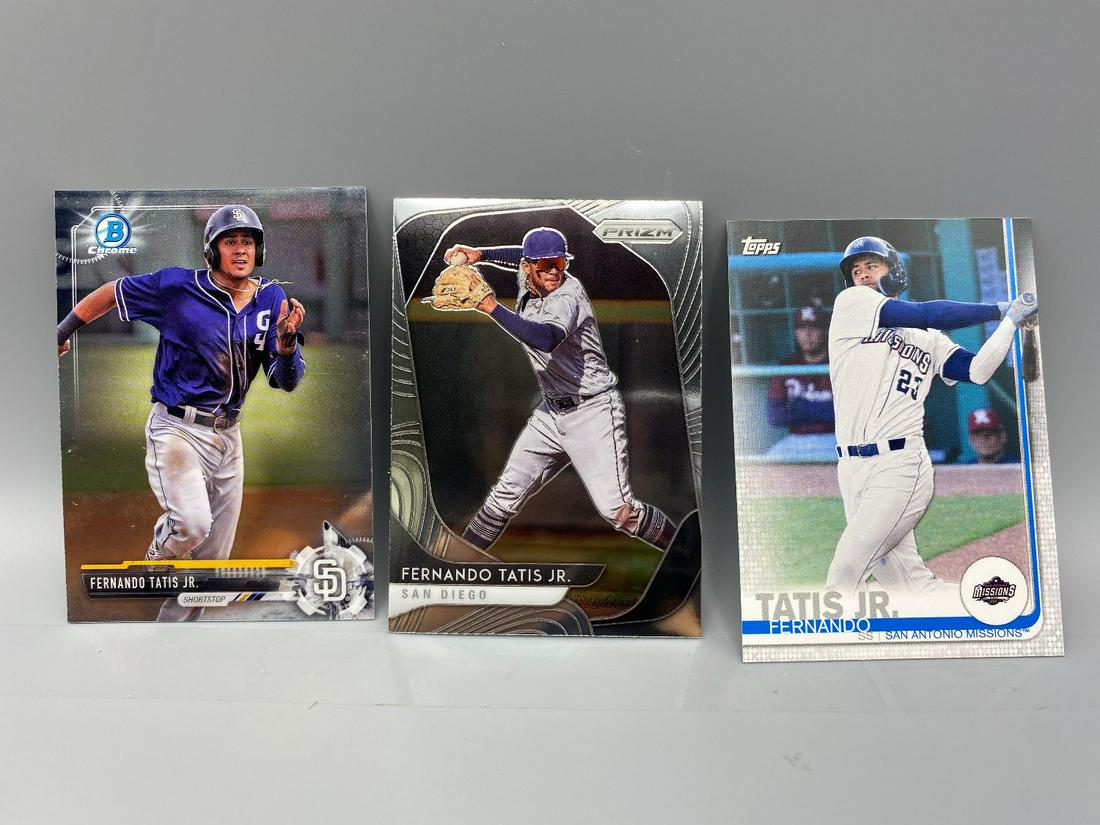 Fernando Tatis Lot of 3 - 2017 Bowman Draft Chrome RC, (1 of 2)
