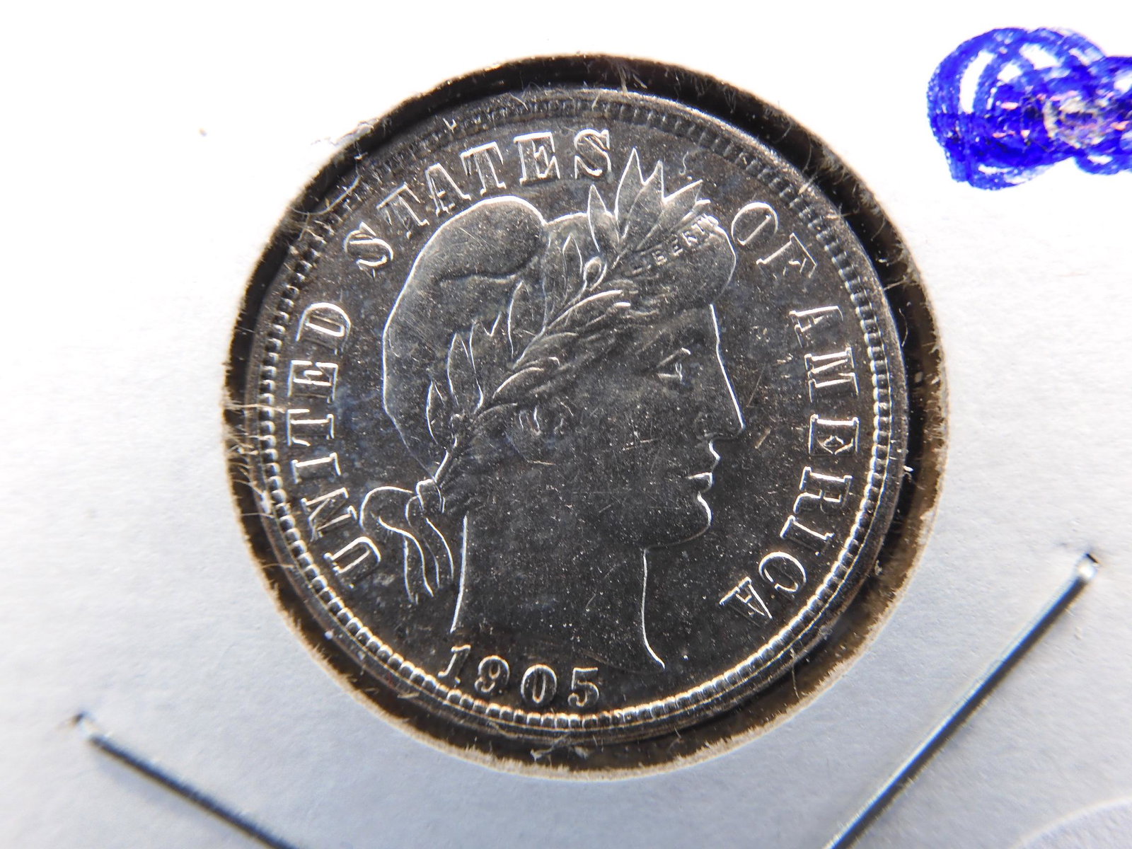 1905 Barber Dime. AU. (1 of 3)