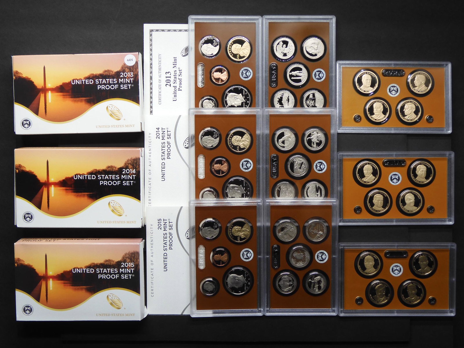 2013-S, 2014-S & 2015-S US Mint Proof Sets With (1 of 13)