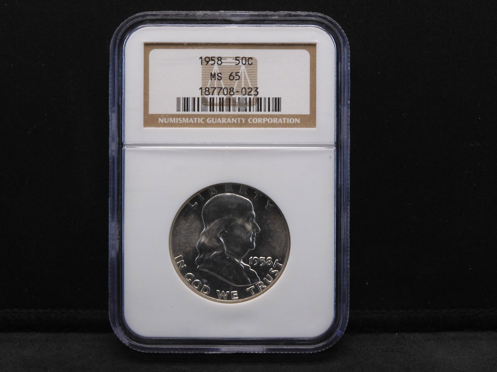 1958 NGC MS65 Franklin Silver Half Dollar (1 of 4)