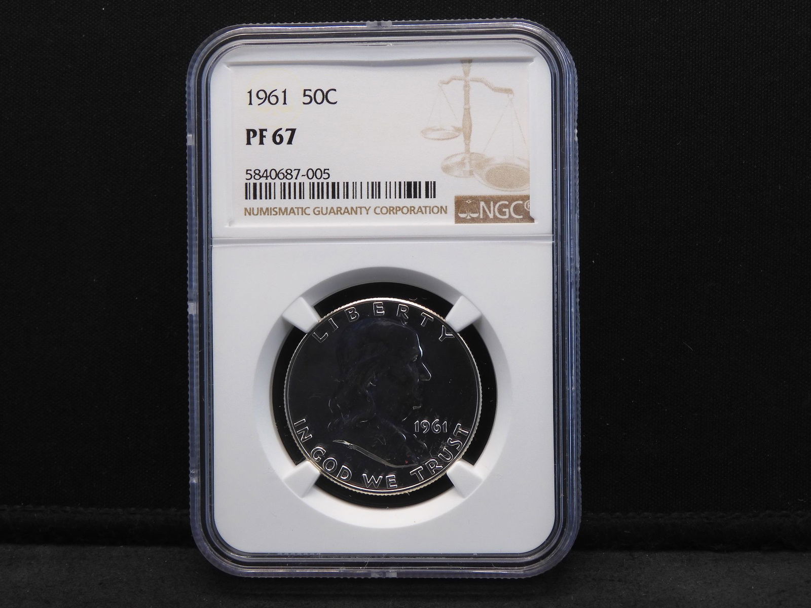 1961 NGC PF67 Franklin Silver Half Dollar - Bright! (1 of 4)